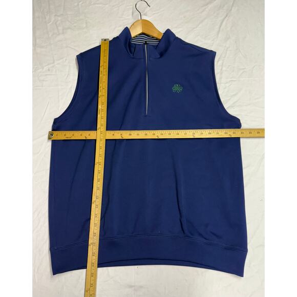 Donald Ross Golf Vest Mens XL 1/4 Zipper navy blue golf performance - Picture 6 of 7